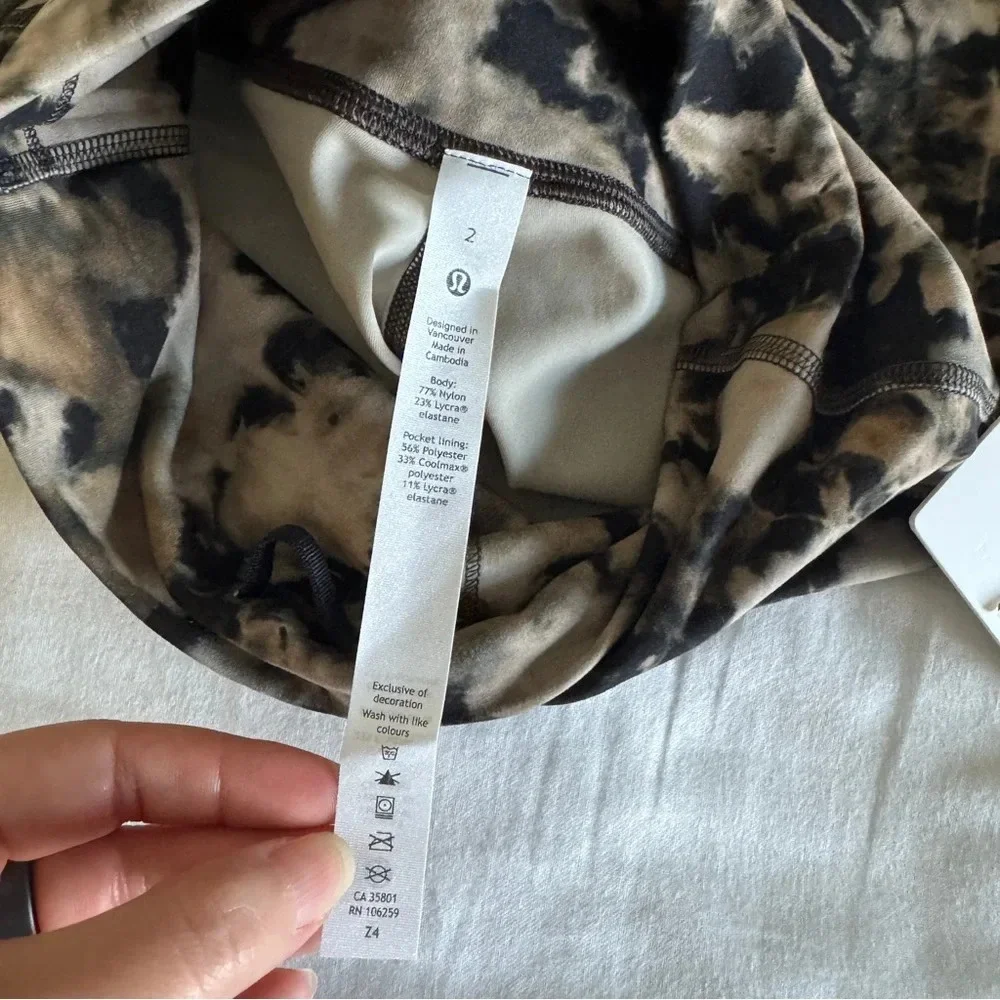 🆕 Lululemon Wunder Train HR Tight 28” Dispersed Light Raw Linen Multi